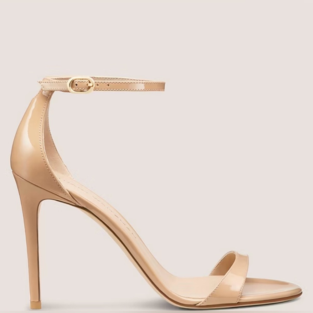 Stuart Weitzman patent leather ankle strap stilettos. Size 8.5.